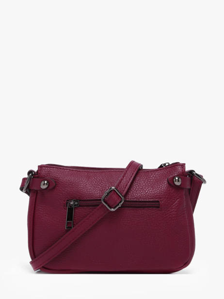 Cross Body Tas Caviar Leder Milano Rood caviar G1421N ander zicht 4