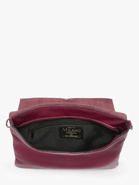 Cross Body Tas Caviar Leder Milano Rood caviar CA21062 ander zicht 3