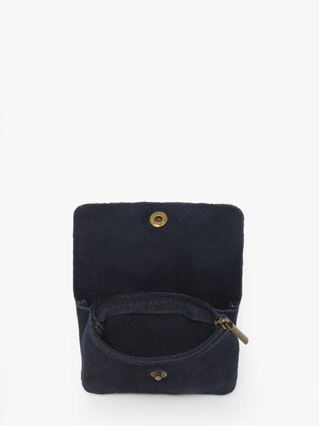 Portemonnee Leder Milano Blauw velvet VE23091 ander zicht 1