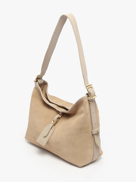 Schoudertas Velvet Caviar Leder Milano Beige velvet caviar VC250610 ander zicht 2