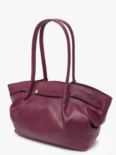 Schoudertas Caviar Leder Milano Rood caviar CA25062 ander zicht 2