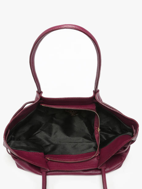 Schoudertas Caviar Leder Milano Rood caviar CA25062 ander zicht 3