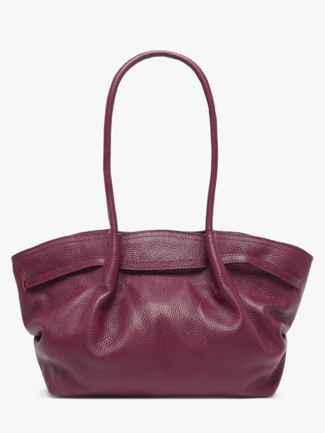 Schoudertas Caviar Leder Milano Rood caviar CA25062 ander zicht 4