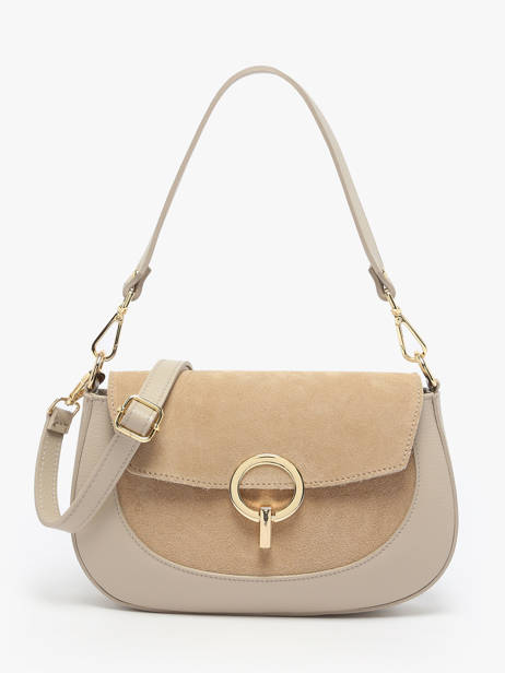 Cross Body Tas Velvet Caviar Leder Milano Beige velvet caviar VC25069