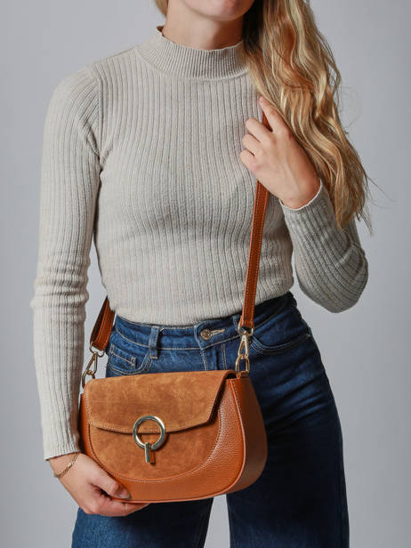 Cross Body Tas Velvet Caviar Leder Milano Bruin velvet caviar VC25069 ander zicht 1