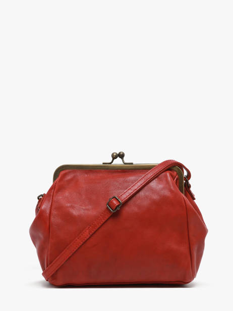 Cross Body Tas Heritage Leder Biba Rood heritage BT22 ander zicht 3