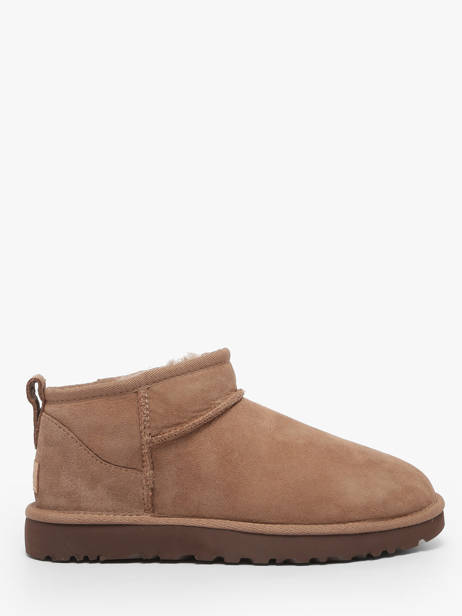 Boots Classic Ultra Mini Uit Leder Ugg Bruin women - 01116109