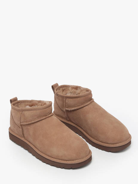Boots Classic Ultra Mini Uit Leder Ugg Bruin women - 01116109 ander zicht 1