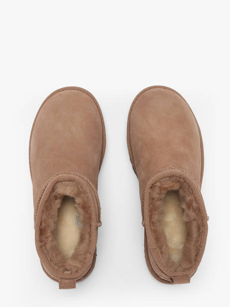Boots Classic Ultra Mini Uit Leder Ugg Bruin women - 01116109 ander zicht 3