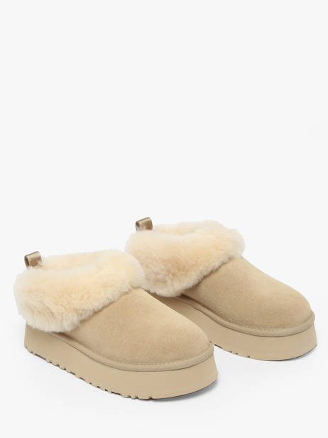 Enkellaarsjes Met Platformzool Uit Leder Ugg Beige women 1171393 ander zicht 1