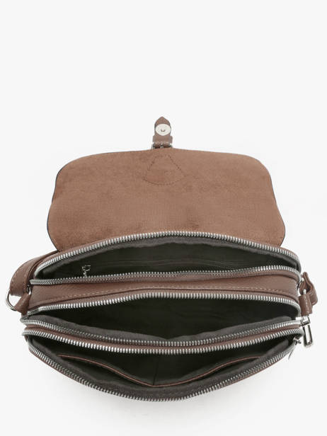 Cross Body Tas Grained Miniprix Bruin grained F3601 ander zicht 1