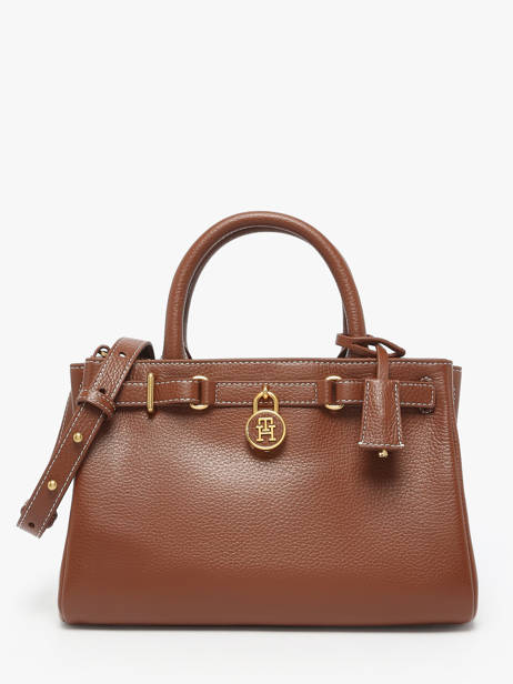 Handtas American Icon Leder Tommy hilfiger Bruin american icon AW17926