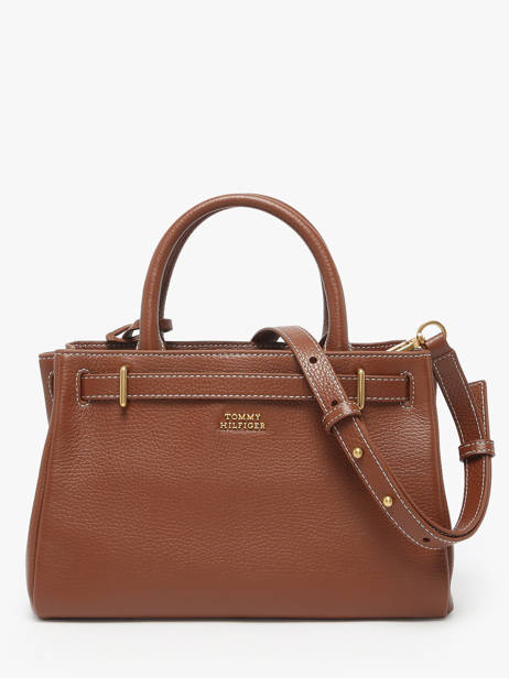 Handtas American Icon Leder Tommy hilfiger Bruin american icon AW17926 ander zicht 3