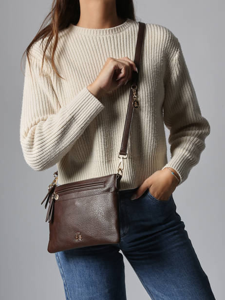 Cross Body Tas Zip Lulu castagnette Bruin zip ZAHARA ander zicht 1