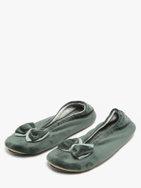 Pantoffels Isotoner Groen women 97439 ander zicht 1