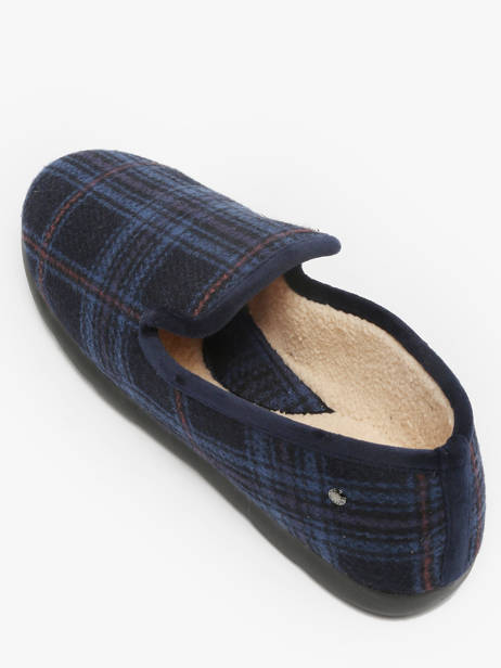 Pantoffels Isotoner Blauw men 98121 ander zicht 2