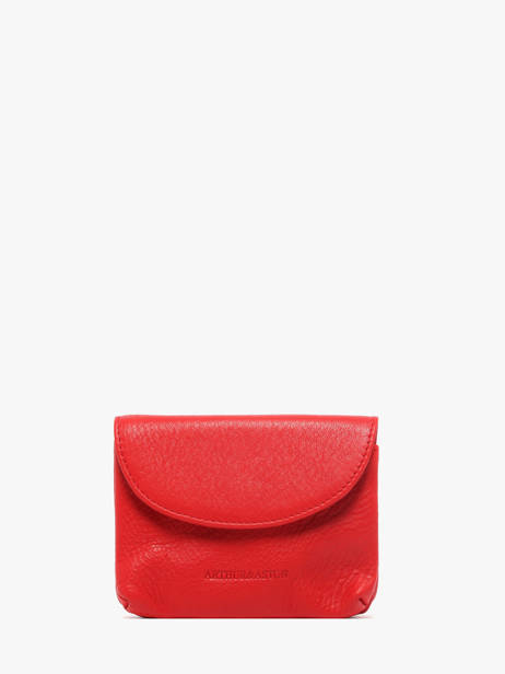 Portemonnee Leder Arthur & aston Rood ange 992