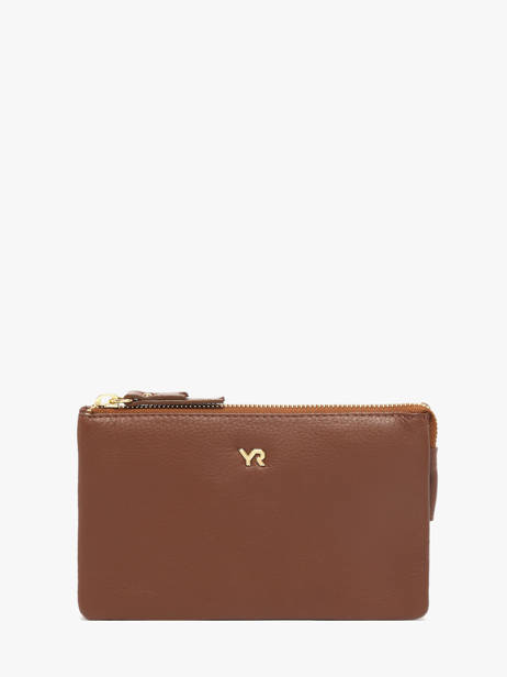 Portemonnee Foulonne Leder Yves renard Bruin foulonne 29362