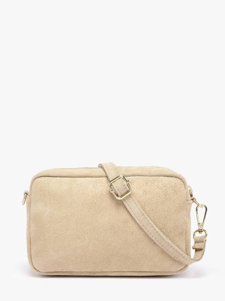 Cross Body Tas Velvet Leder Milano Beige velvet VE25115 ander zicht 4