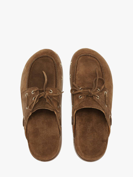 Slippers Uit Leder Alpe Bruin women 53971119 ander zicht 3