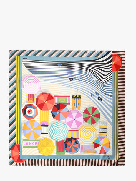 Zijden Sjaal Lancel Plage 90x90cm Lancel Veelkleurig charms A14130