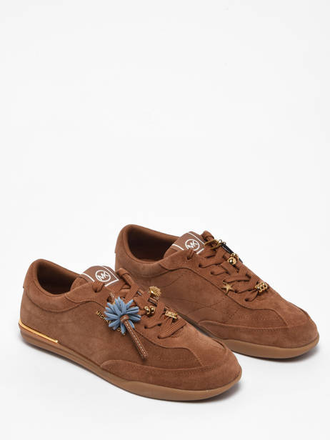 Sneakers Uit Leder Michael kors Bruin women OFS2S230 ander zicht 1