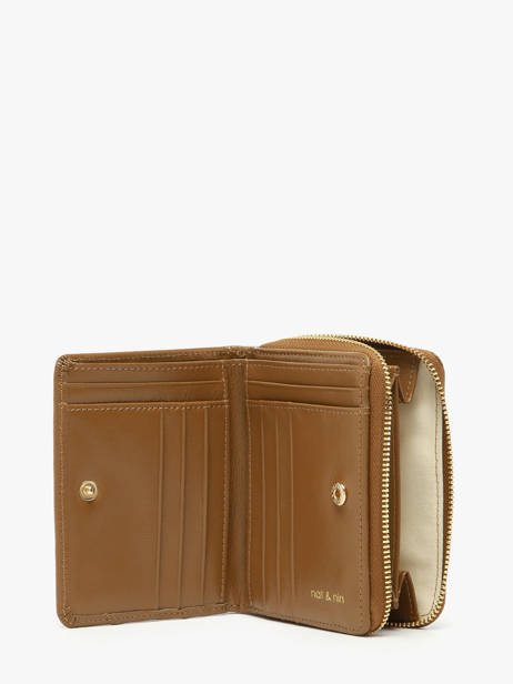 Portefeuille Nina Leder Nat et nin Bruin vintage NINA ander zicht 1