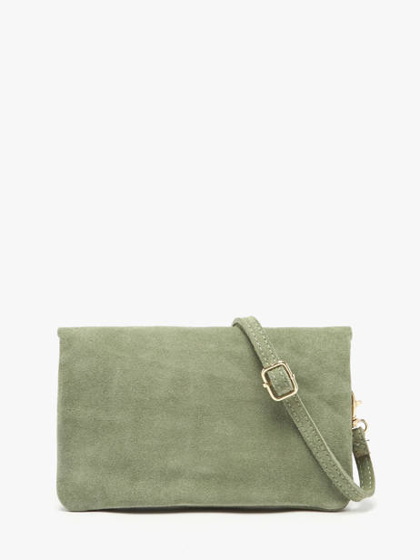 Cross Body Tas Velvet Leder Milano Groen velvet VE23067O ander zicht 4