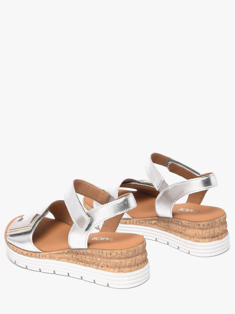 Sandalen Met Platformzool Uit Leder Gabor Zilver women 10 ander zicht 2
