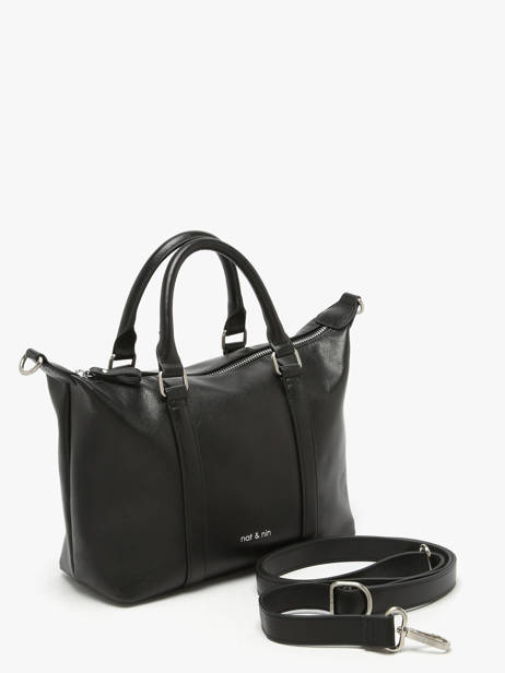Handtas Vintage Leder Nat et nin Zwart vintage MTHYLANE ander zicht 2