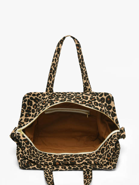 Handtas Sauval Forever Wild Gerecycleerd Katoen Rivedroite Bruin forever wild SAUVAFOR ander zicht 3