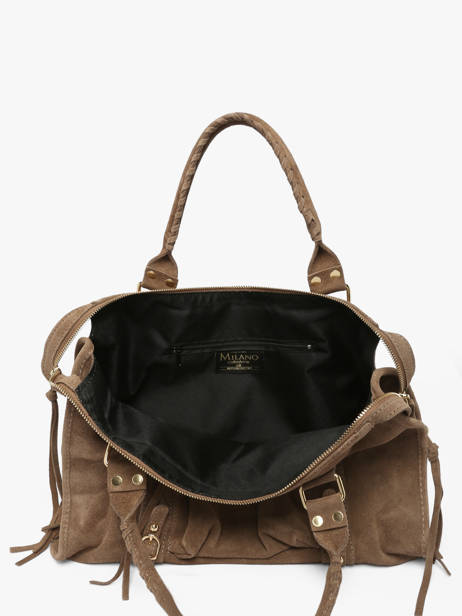 Schoudertas A4 Formaat Velvet Milano Bruin velvet VE24095O ander zicht 2