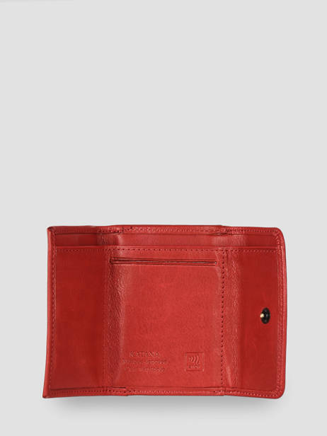Portemonnee Marina Leder Katana Rood marina 753031 ander zicht 1