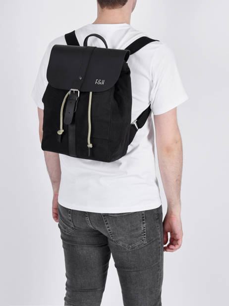 Rugzak 1 Compartiment + Pc 13'' Fitz and huxley Zwart equinoxe M ander zicht 2